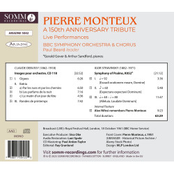 Pierre Monteux Hommage pour le 150ème anniversaire Debussy Sravinsky
