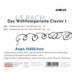 Bach Le Clavier bien tempéré, Livre I Aapo Häkkinen