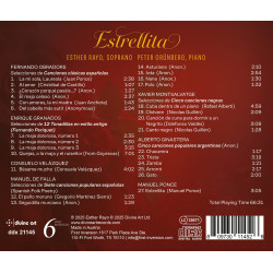 Estrellita Mélodies espagnoles du XXème siècle Esther Rayo