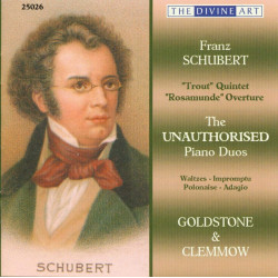 SCHUBERT Les duos interdits Goldstone & Clemmow