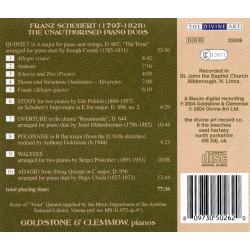 SCHUBERT Les duos interdits Goldstone & Clemmow