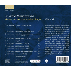 Claudio Monteverdi Messa a quattro voci et salmi 1650 The Sixteen