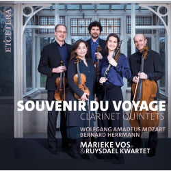 Mozart Herrmann Souvenir du voyage quintettes pour clarinette  Marieke Vos Ruysdael Kwartet