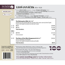 Leos Janacek L’affaire Makropoulos, Le Journal d’un disparu Charles Mackerras