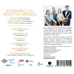 Beyond  Xenakis, Lorusso, Clift, Tzortzis, Biedenbender Ensemble du Bout du Monde