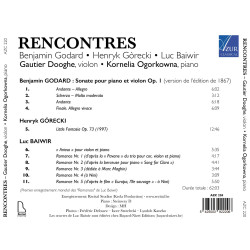 Rencontres Godard, Gorecki, Baiwir Gauthier Dooghe Kornelia Orgokowna