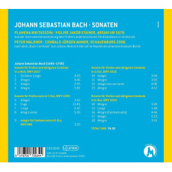 J.S. Bach Sonates pour violon et clavecin Plamena Nikitassova  Peter Waldner
