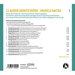 Claudio Monteverdi Musica sacra Vita & Anima Peter Waldner