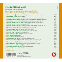 Charakterklänge Musique d’orgue de la Renaissance