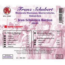 Franz Schubert Moments musicaux, Klavierstücke, Ständchen Jean-Sébastien Bardon