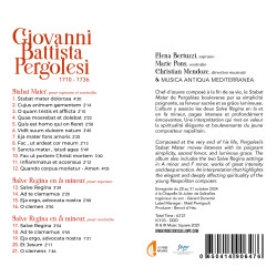 G.B. Pergolèse Stabat Mater, Salve Regina Elena Bertuzzi Marie Pons Christian Mendoze