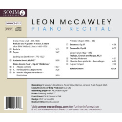 Leon McCawley Récital Bach, Liszt, Beethoven, Franck, Chopn