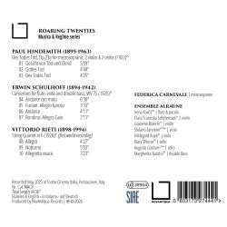 Roaring Twenties (Les années folles) Hindemith, Shulhoff, Rieti