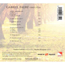 Gabriel Fauré  Œuvres pour violoncelle et piano Damien Ventula Nicolas Bringuier