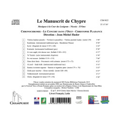 Le manuscrit de Chypre Le Concert dans l'Oeuf Chronochromie