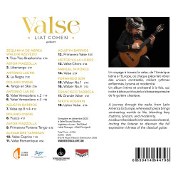 Liat Cohen Valse Piazzolla Azevedo Lauro Dyens Barrios Tansman Villa-Lobos Tarrega Koshin Ponce