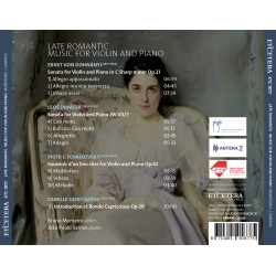 Musique romantique tardive pour violon et piano Dohnanyi Janacek Tchaïkovsky Saint-Saëns Monteiro Santos