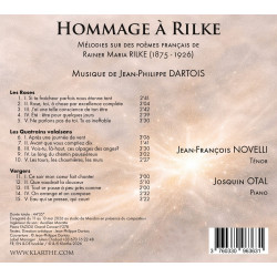 Jean-Philippe Dartois Hommage à Rilke Jean-François Novelli Josquin Otal