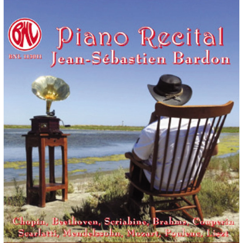 Jean-Sébastien Bardon Chopin Beethoven Scriabine Brahms Mendelssohn Mozart Scarlatti