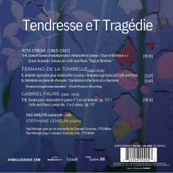 Tendresse et tragédie Strohl de la Tombelle Fauré Paul Marleyn  Stéphane Lemelin