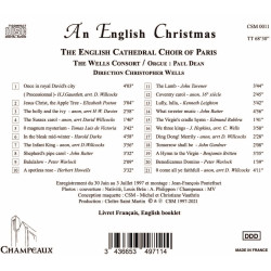 UN NOËL ANGLAIS An English Christmas English Cathedral Choir de Paris